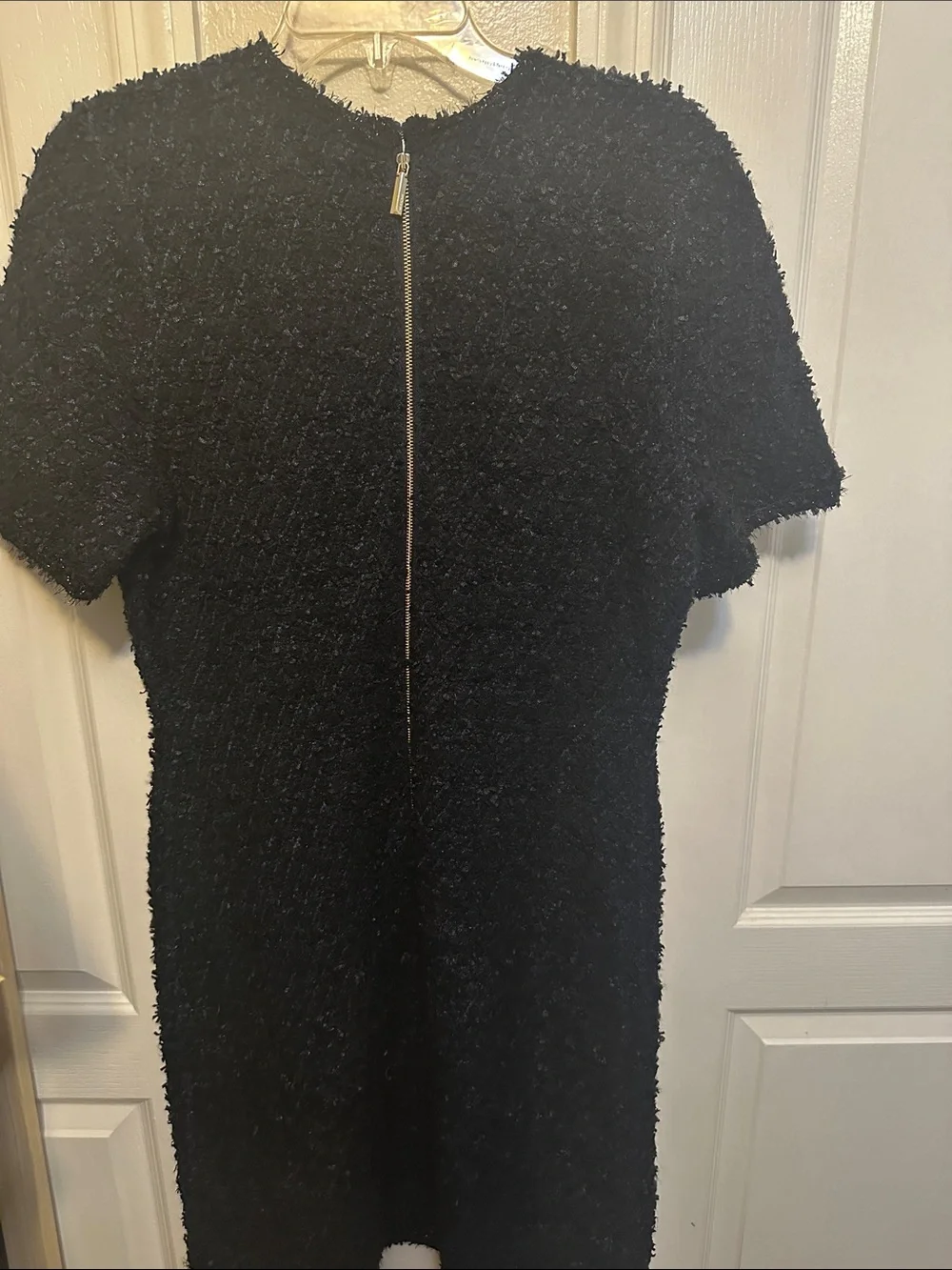 kate spade Black Textured Short Sleeve Dress